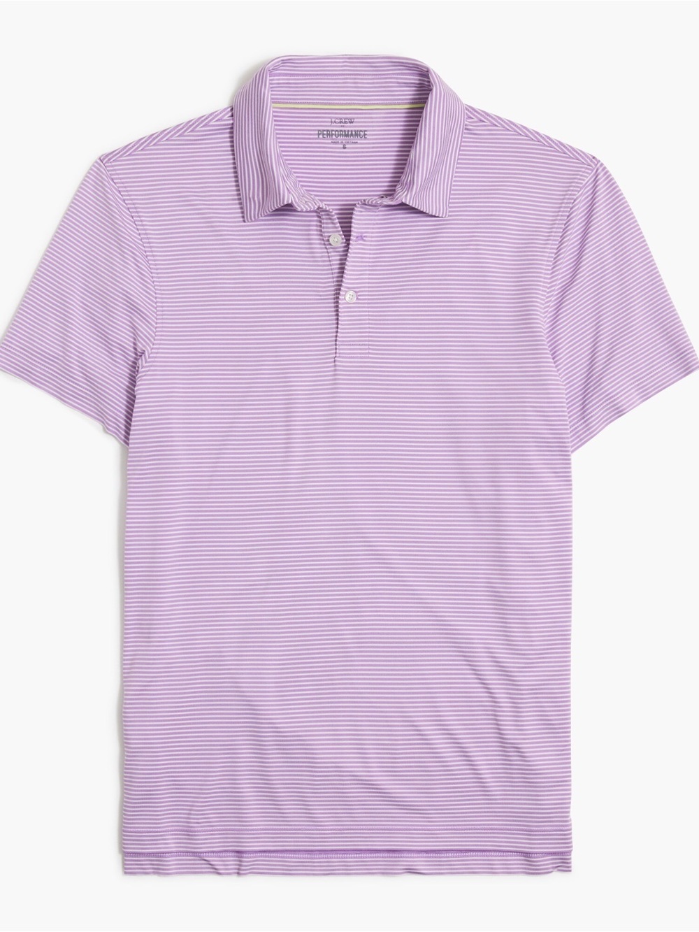 J. Crew Men's Lavender Thin-Striped Polo